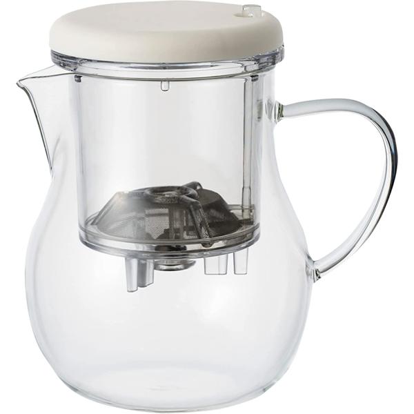 簡単便利、ワンプッシュでおいしいお茶を最もおいしいタイミングで出せるティーポット！日本茶、紅茶、ハーブティーから中国茶まで、お好みのリーフティーでティータイムが楽しめる！しっかりお湯が切れるのでお茶が渋くならず二煎目、三煎目もおいしく飲める...