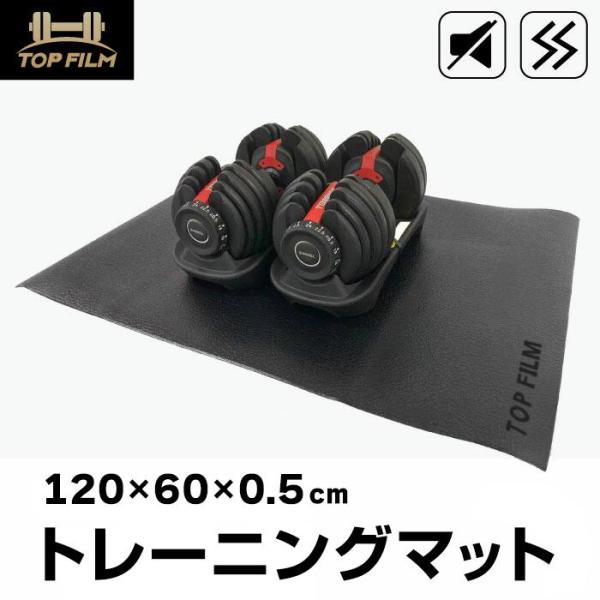 トレーニングマット 大きい 防音 ヨガマット エクササイズマット 筋トレマット 120cm 60cm 防水 ダンベル