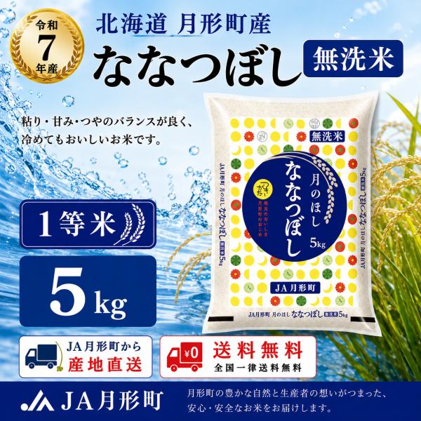 ななつぼし 無洗米 5kg（5kg×1袋）7年産 北海道産 1等米 特Ａ獲得 産地直送 送料無料