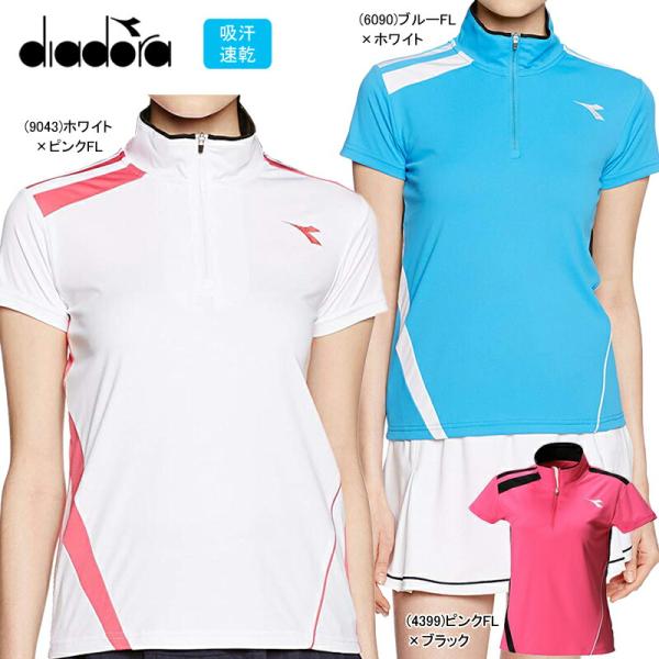 DIADORA ディアドラ テニスウェア レディス Tシャツ ゲームシャツ DTL7343【19】 :diadora-women-dtl7343:JAVASPORTS 通販 テニスウェア ディアドラ DIADORA ジュニア M ブルー