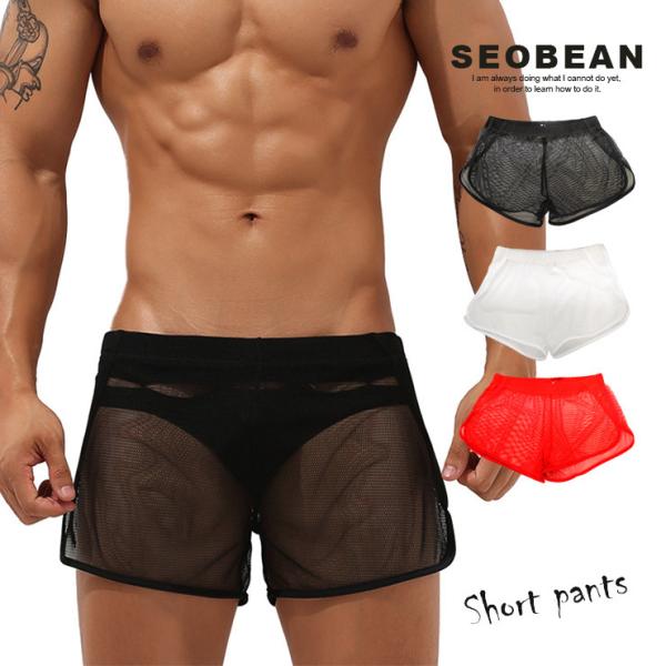 訳あり SEOBEAN セビン 即乾 総メッシュ ショートパンツ M-L ランパン ジョギパン ローライズ サーフパンツ 半パン 水着 ハーフパンツ 短 エクササイズ
