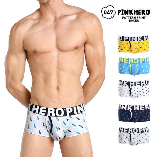 【日本正規代理店】PINKHERO 総柄プリント ローライズボクサーパンツ 047