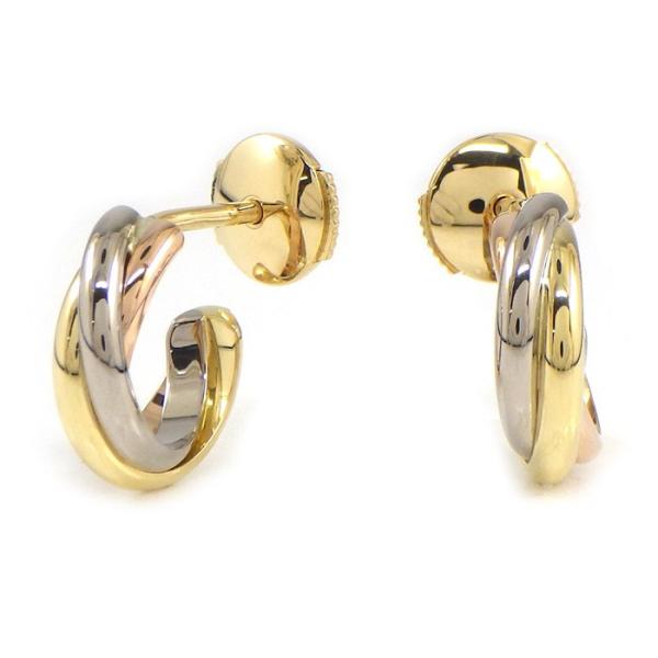 Cartier（カルティエ） ピアス トリニティ フープ スリーカラー K18PG