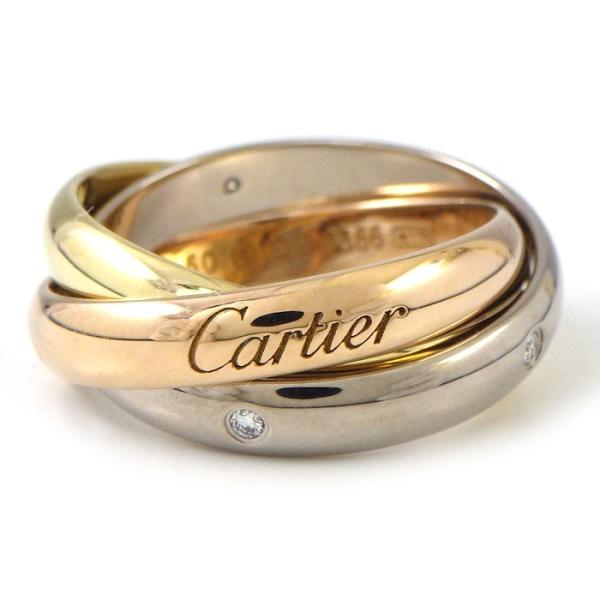 Cartierトリニティリング クラシックモデル ダイヤモンド5石　50サイズ Cartier（カルティエ） リング トリニティ クラシックモデル B4236450