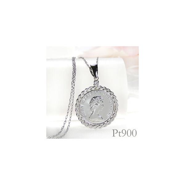 Pt900 ダイヤモンド コイン プラチナ ネックレス 人気 プレゼント CAN