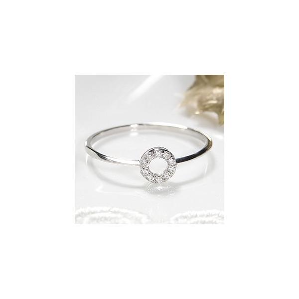 K18 WG ゴールド 指輪 リング ダイヤモンド ダイヤ サークル ドーナツ