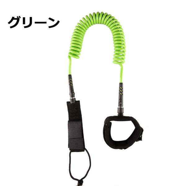 リーシュコード SUP サップ サーフィン 用10フィート ( 3ｍ ) の リーシュ コード幅広でネオプレン素材のカフが アンクル 足首 をしっかり、やさしくホールドしますダブルスイベル仕様でコードの絡みを防止安心の太さ7mm コイルリー...