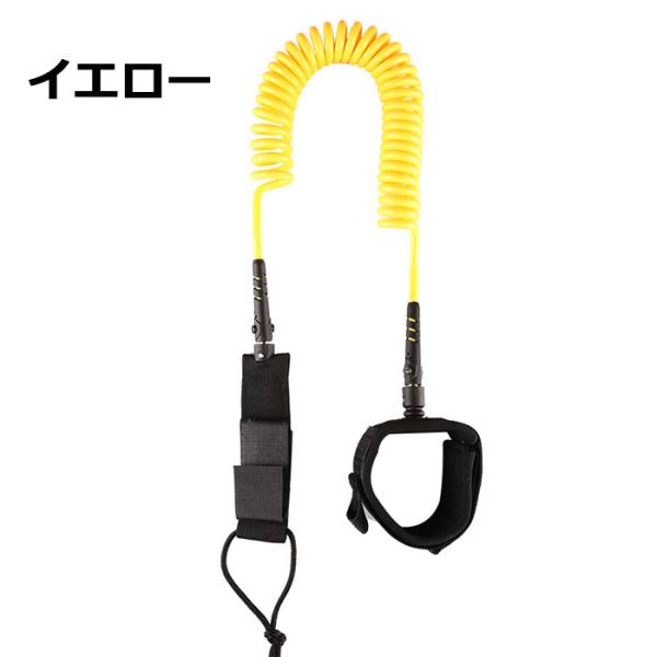 リーシュコード SUP サップ サーフィン 用10フィート ( 3ｍ ) の リーシュ コード幅広でネオプレン素材のカフが アンクル 足首 をしっかり、やさしくホールドしますダブルスイベル仕様でコードの絡みを防止安心の太さ7mm コイルリー...