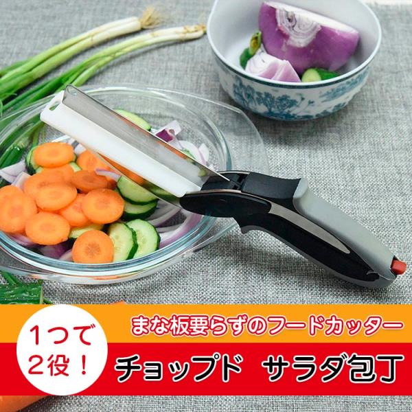 メーカー公式 チョップドサラダ 包丁 キッチンはさみ サラダ チョップドサラダ包丁 ハサミ 庖丁 ナイフ 野菜 便利 アウトドア ばさみ おしゃれ 調理小物 調理器具