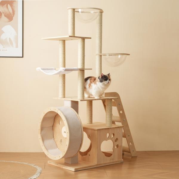 キャットタワー 猫タワー キャットツリー 高さ194cm 据え置き 多頭飼い キャットタワー 猫タワー キャットツリー 据え置き ランニング