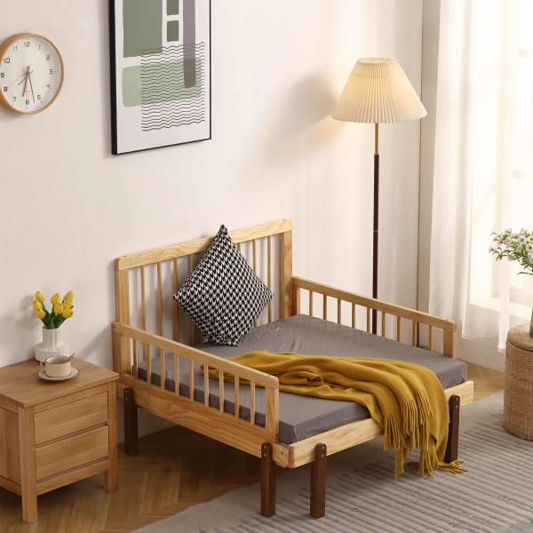 天然木 頑丈 耐震 ソファベッド ディベッド 伸長式ベッド 木製