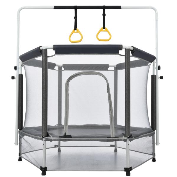 トランポリン 子供用 安全保護ネット付き 幅140（55inch) 高さ3段階