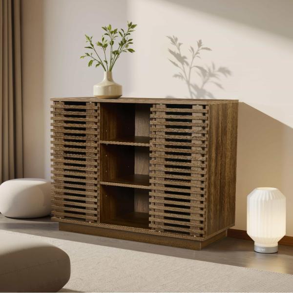 キャビネット サイドボード チェストラタン調 ラタン風 引き出し付き