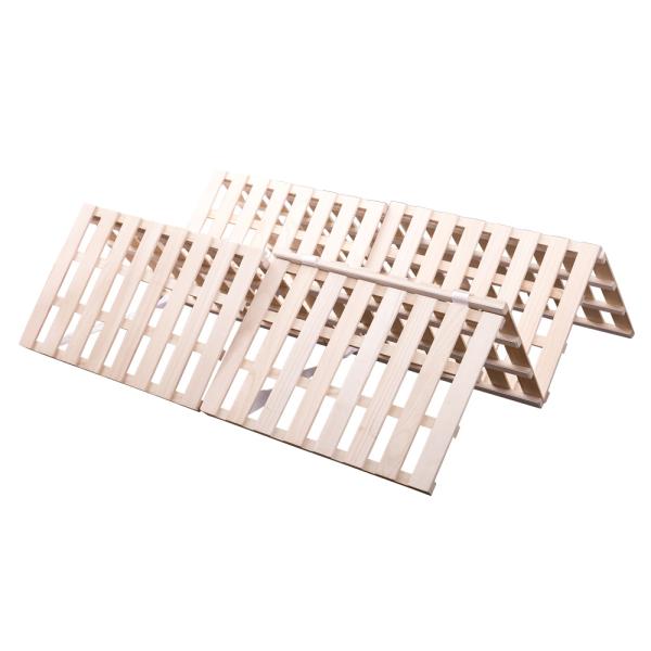 すのこベッド 折りたたみ 天然桐 四つ折り ベッドフレーム ダブル 4折桐木床 桐すのこベッド（四つ折り式） 通販【ニッセン】