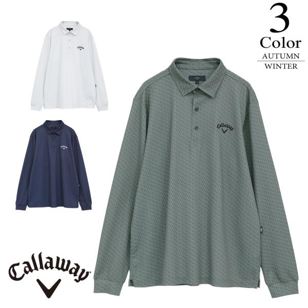 セール/40％OFFキャロウェイ ゴルフウェア ロゴプリントオニカノコ長袖シャツ c25233107（M/L/LL/3L寸：メンズ） Callaway キャロウエイ 新品 メール便