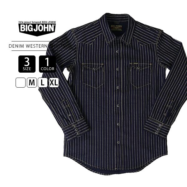 Big John（ビッグジョン） メンズ トップス 長袖 シャツ 10oz SELVADGE