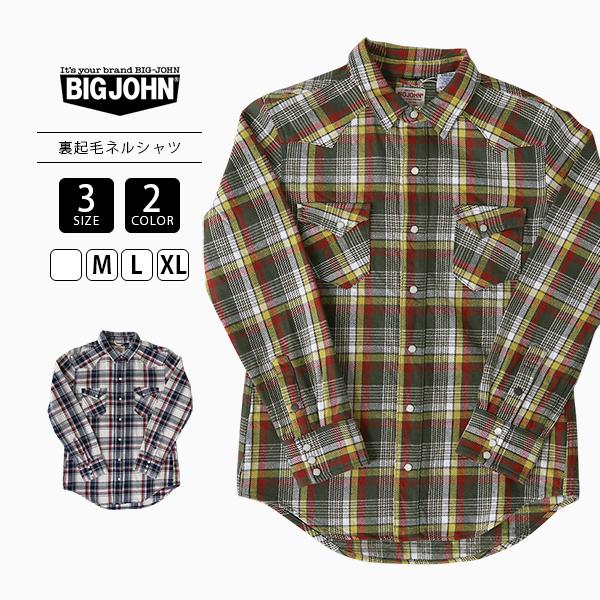 Big John（ビッグジョン） メンズ 長袖 シャツ HEAVY COTTON FLANNEL