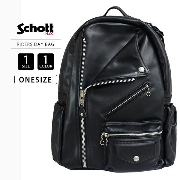 Schott N.Y.C ショット メンズ LEATHER RIDERS DAY BAG 本革 Schott N.Y.C ショット メンズ LEATHER RIDERS DAY BAG 本革