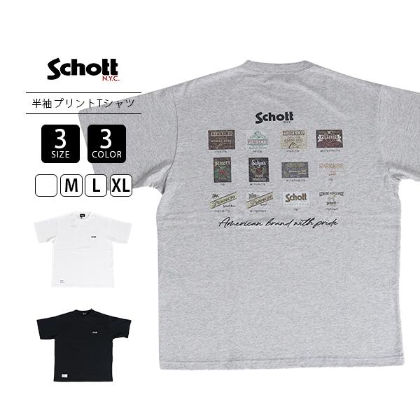 Schott N.Y.C（ショット） Schott メンズ Tシャツ 半袖 グラフィックT