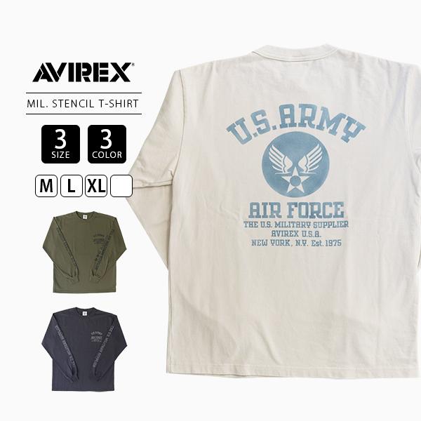 AVIREX（アヴィレックス） アビレックス メンズ 長袖 Tシャツ クルー