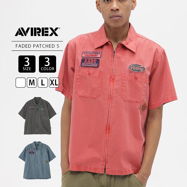 AVIREX（アヴィレックス） アビレックス メンズ ジップ 半そで シャツ
