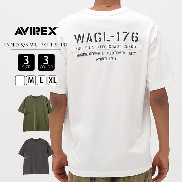 AVIREX（アヴィレックス） アビレックス メンズ Tシャツ 半袖 FADED S
