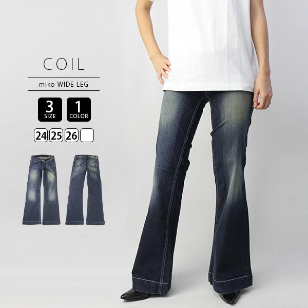 COIL ジーンズ レディース miko WIDE LEG デニムパンツ 7270300