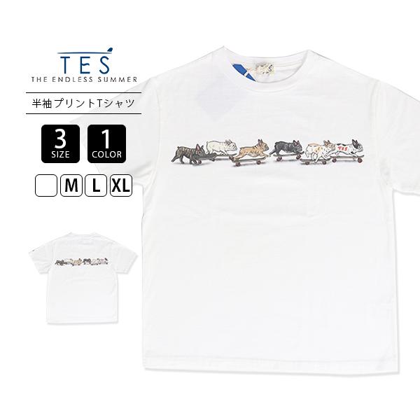 TES 半袖Tシャツ　ブルドッグ　Lサイズ TES 半袖Tシャツ ブルドッグ Lサイズ