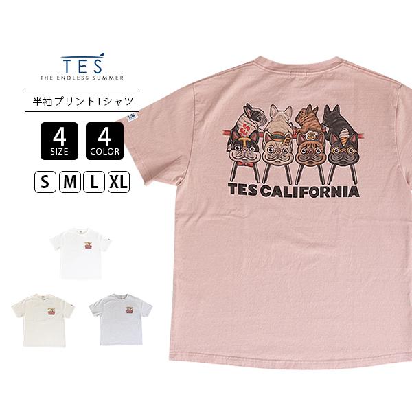 エンドレスサマー　　TES  半袖Tシャツ　　白　　タイガー The Endless Summer エンドレスサマー TES TRAMP T-SHIRT -IVORY-