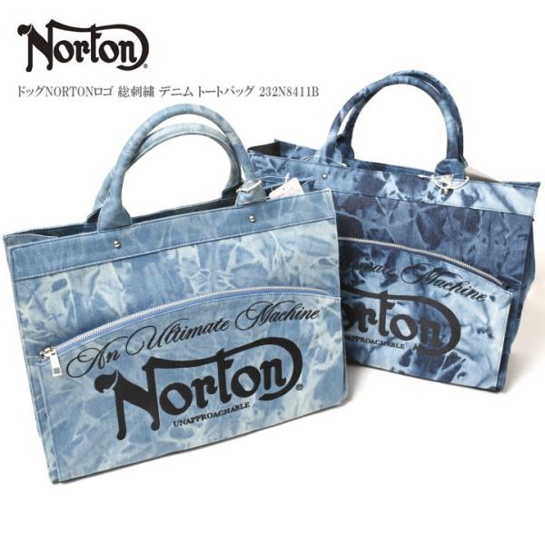 Norton ロゴ入り ブラック トートバッグ 233n8503b-1.jpg