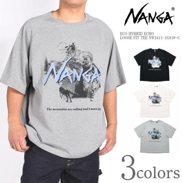 NANGA ナンガ Tシャツ ECO HYBRID ECHO LOOSE FIT TEE エコハイブリッド エコー ルーズフィットティー NW2411-1G810-C