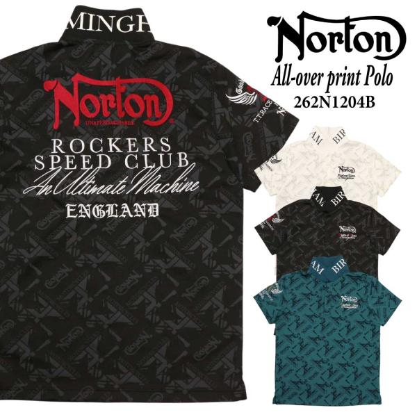 ノートン（NORTON） 服 半袖 ポロシャツ 262N1204B カラーポイント総柄
