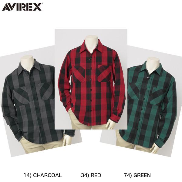 AVIREX アビレックス  6125137 Check Work Shirt    ツイルフランネル　 綿100％　顔料製品染めユーズドウォッシュ