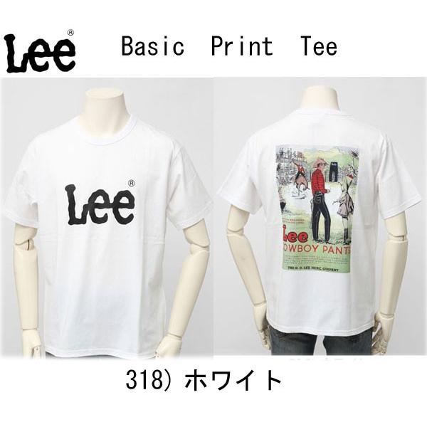 Lee（リー） ロゴ バッグプリントTシャツ 318）ホワイト LT2816 半袖