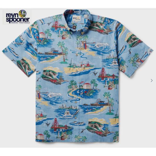 reynspooner レインスプーナー GOLDEN COAST CLASSIC PULLOVER 126-5551 0351）DUSK BLUE プルオーバー アロハ シャツ　ハワイ 夏 半袖 トップス reyn spooner（レインスプーナー） レインスプーナーGOLDEN COAST