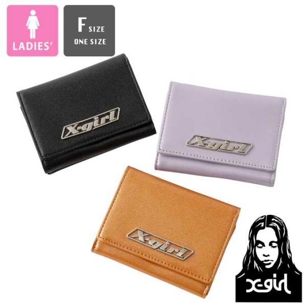 X-girl エックスガール LOGO PLATE MINI WALLET ロゴ プレート ミニ ウォレット 105252054008 / 2025SUMMER /