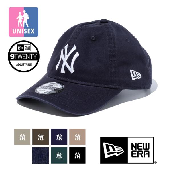 【 NEW ERA ニューエラ 】 9TWENTY クロスストラップ ウォッシュドコットン ニューヨーク・ヤンキース ロゴ キャップ 135521/135621
