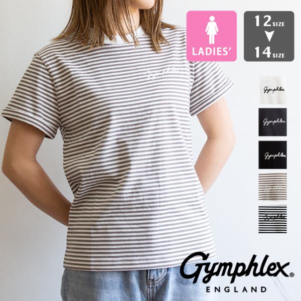 Gymphlex ジムフレックス S/S T-SHIRT ロールアップ袖 ロゴ 刺繍 半袖 Tシャツ WOMEN GY-C0446 COM / 2026SUMMER