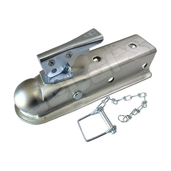 ピンドルヒッチカプラー 2インチボール対応ステンレス トレーラー ボールカプラー ヒッチカプラー 2インチ(約50.8mm)角