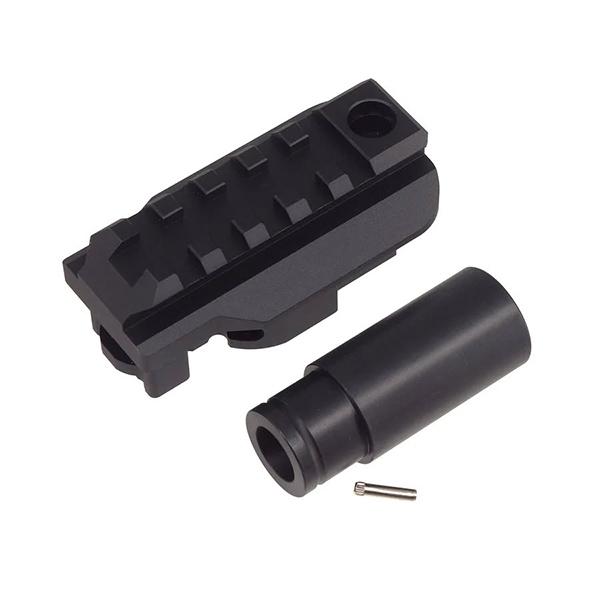 ブラック ストック レールシステム付き WII TECH 20mmレールストックアダプター 東京マルイ AKM GBB