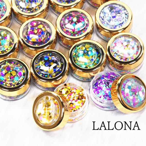 ラローナ［ LALONA ］チャンキーグリッターオリジナル ( 14Type ) ラメフレーク/スパンコール/丸型/キラキラネイル / グリッターネイル / スノードーム