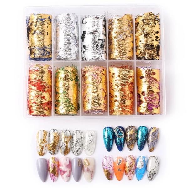 �mLALONA�n�����b�V���l�C���X�e�b�J�[ �S�[���h���V���o�[�n�P�[�X���� ( 10��Z�b�g )�@�W�F���l�C��/�l�C���A�[�g/�a���l�C��/�l�C��