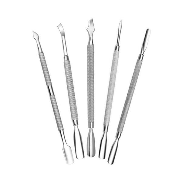 高品質ステンレス製 爪切りやニッパーの専門メーカーが作りました。甘皮処理用プッシャーです。5種の形で様々なケアに対応します。先端は鋭利な刃となっておりますので、使用時は十分にご注意ください。■素材：ステンレス■サイズ：14cm前後（それぞれ...