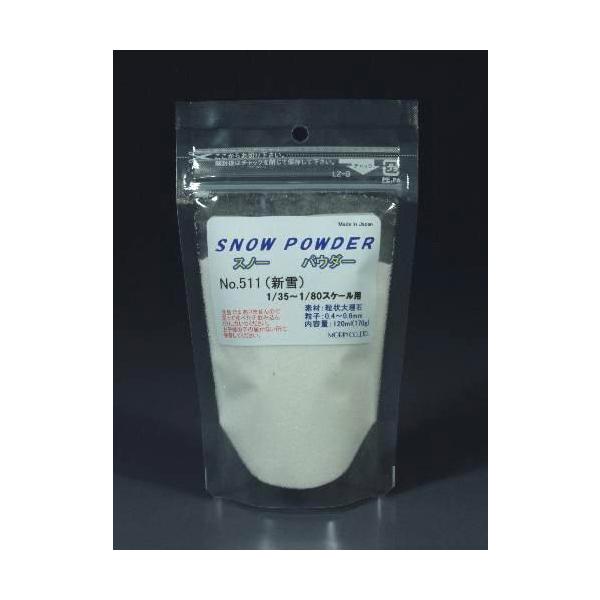 スノーパウダー（新雪 1/80）（粒子；0.4〜0.6mm）容量（120ml） 511　プラストラクト 模型材料　建築模型　鉄道模型　モーリン