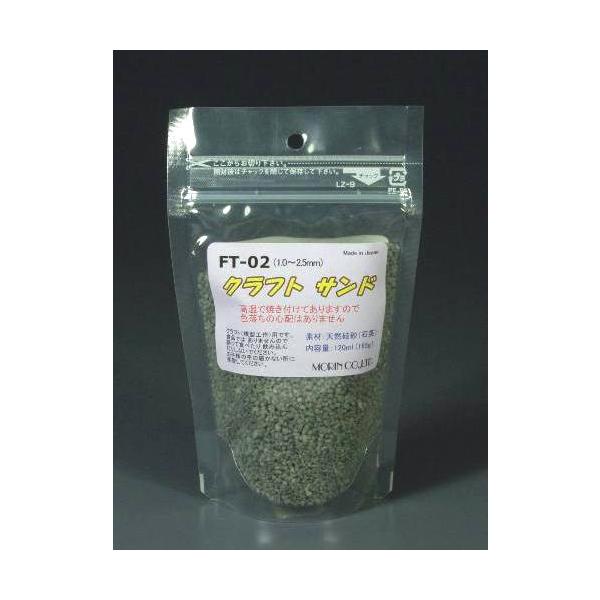 FT-02　クラフト サンド（グレー）粗目（粒子；1.0〜2.5mm）容量（120ml）　プラストラクト 模型材料　建築模型　鉄道模型　モーリン