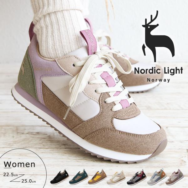 スニーカー レディース 黒 ローカット ノルディックライト シンプル レースアップ 北欧 ブラック Nordic Light NL0040 爆買