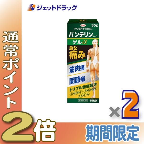 【第2類医薬品】バンテリンコーワ ゲルα 35g ×2個 ※セルフメディケーション税制対象〔筋肉痛・腰痛〕