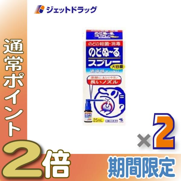 【第3類医薬品】のどぬ〜るスプレーB 25mL ×2個〔殺菌・消毒〕