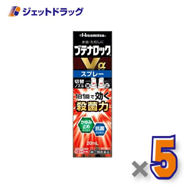 【指定第2類医薬品】ブテナロックVαスプレー 20mL ×5個 ※セルフメディケーション税制対象