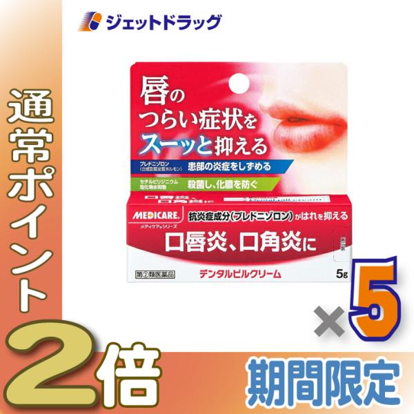 【指定第2類医薬品】メディケア デンタルピルクリーム 5g ×5個